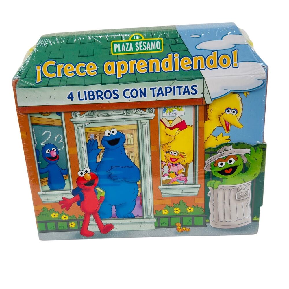 Sesame Street Grown and Learn 4 Books In Spanish‎ Sealed NEW!